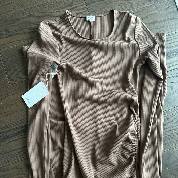 COPY - wilfred amelia dress in brown - Picture 2 of 2